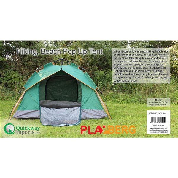 PLAYBERG Pop Up Tent Sun Shelter for Camping,Hiking & Traveling