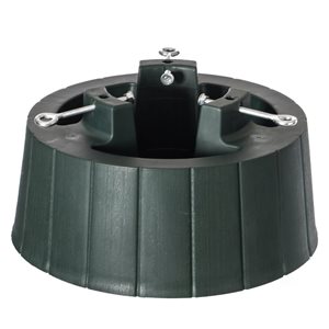 Gardenised Green Plastic Christmas Tree Stand With Screw Fastener