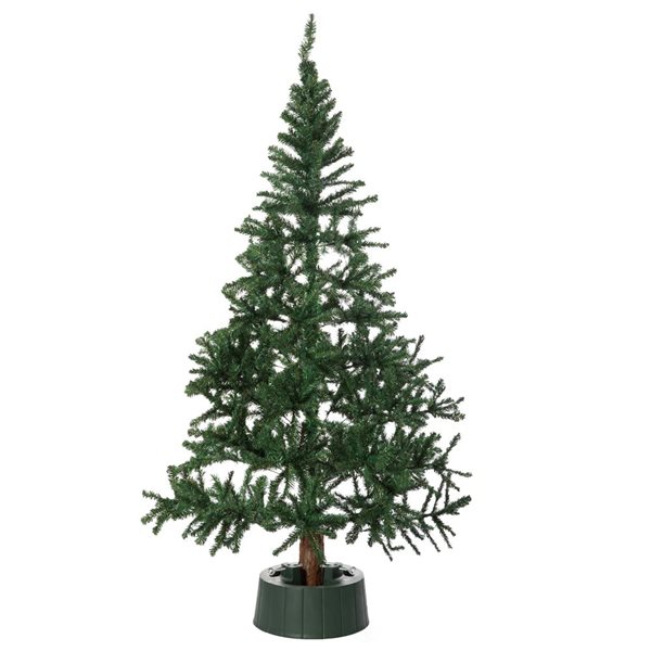 Gardenised Green Plastic Christmas Tree Stand With Screw Fastener