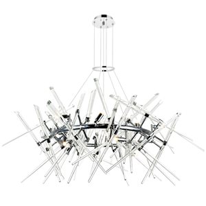 CWI Lighting Icicle 12 Light Chandelier With Chrome Finish