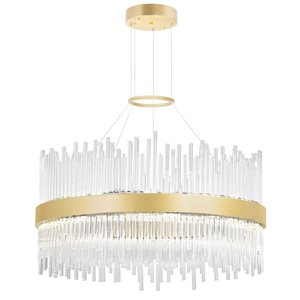 CWI Lighting Genevieve LED Chandelier With Medallion Gold Finish