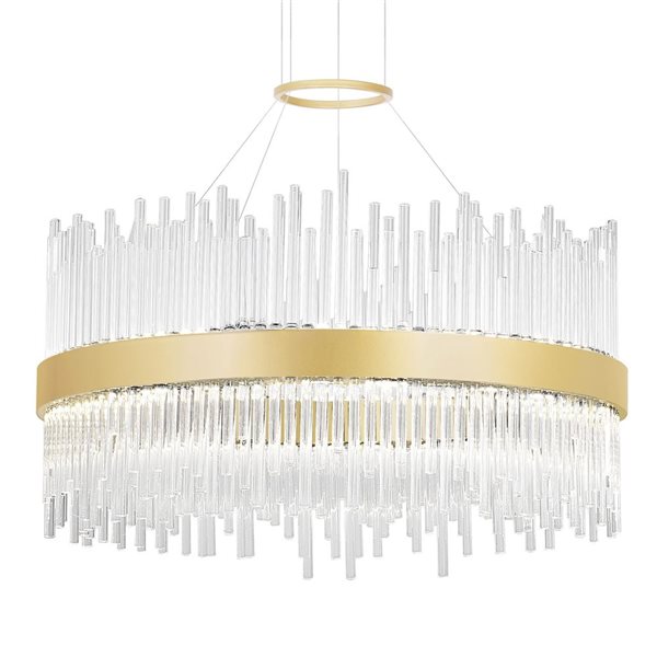 CWI Lighting Genevieve LED Chandelier With Medallion Gold Finish