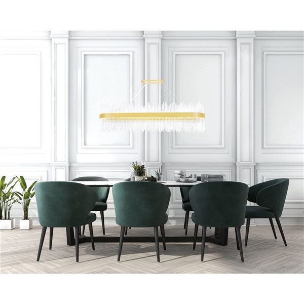 CWI Lighting Genevieve LED Chandelier With Medallion Gold Finish