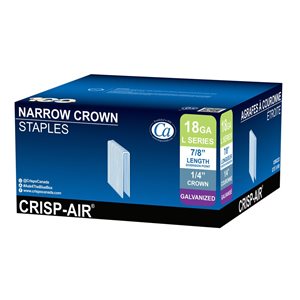 Crisp-Air 18 Ga 7/8-in Galvanized Narrow Crown Staples - 5000/box