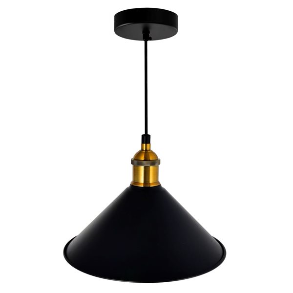 CWI Lighting Brave 1 Light Down Mini Pendant With Black Finish