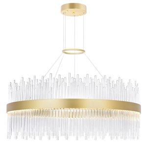 CWI Lighting Genevieve LED Chandelier With Medallion Gold Finish