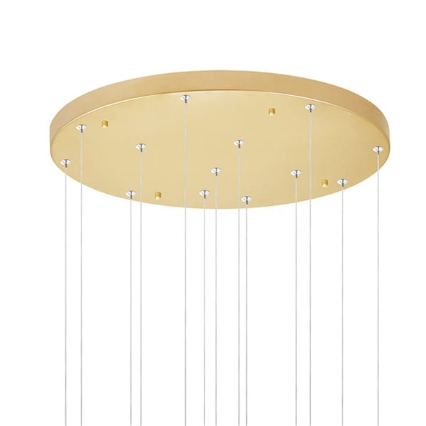 CWI Lighting Andes LED Multi Light Pendant With Satin Gold Finish