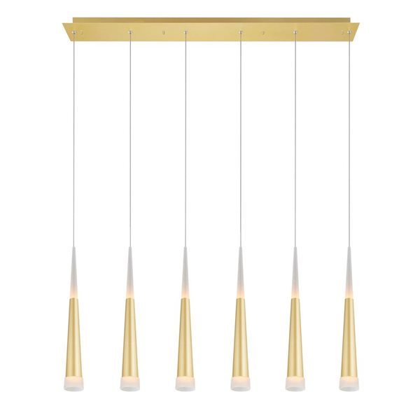 CWI Lighting Andes LED Pool Table Light With Satin Gold Finish