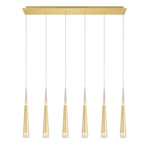 CWI Lighting Andes LED Pool Table Light With Satin Gold Finish