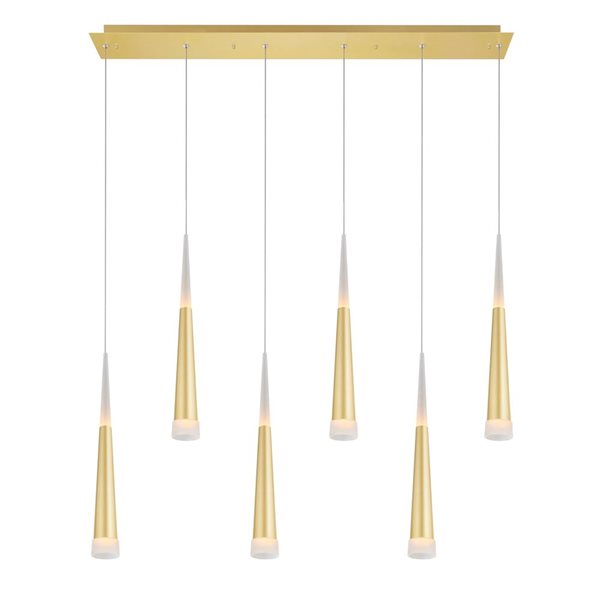 CWI Lighting Andes LED Pool Table Light With Satin Gold Finish