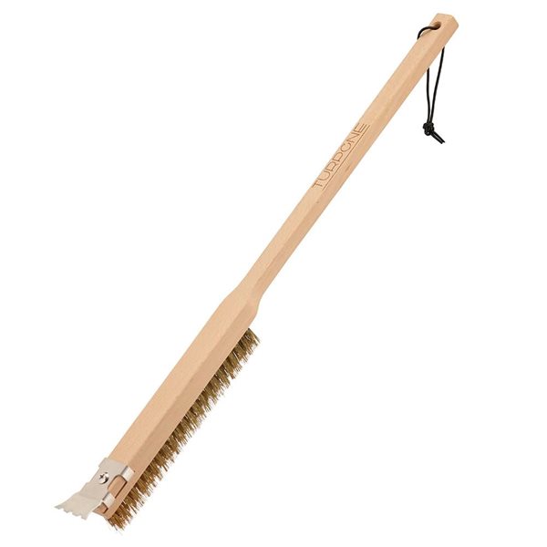 Brosse à pierre à pizza Turpone 24 po avec manche en bois