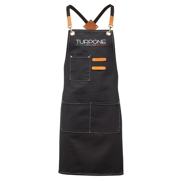 Tablier de cuisine en polyester noir Turpone, taille unique