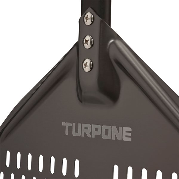 Pelle à pizza Turpone 12 po aluminium anodisé noir avec manche plastique