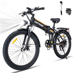 HITWAY 750 W 48 V 15 Ah Shimano 7-Speed Transmission Electric Bike with 26*3.0-in Fat Tire and IP54 Waterproof