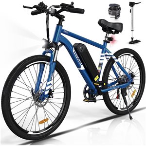 HITWAY 500 W 36 V 12 Ah Shimano 7-Speed Transmission Electric Bike with 26-in Tire and IP54 Waterproof Mountain E Bike