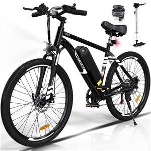 HITWAY 500 W 36 V 12 Ah Shimano 7-Speed Transmission Electric Bike with 26-in Tire and IP54 Waterproof Mountain E Bike