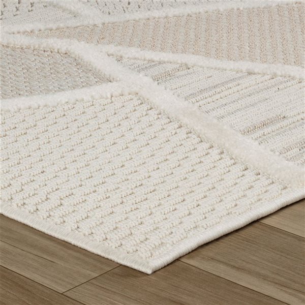 Rug Branch Maison 6 x 9-ft Cream/Beige Modern Geometric Design Indoor Area Rug