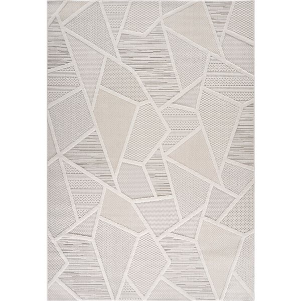 Rug Branch Maison 6 x 9-ft Cream/Beige Modern Geometric Design Indoor Area Rug