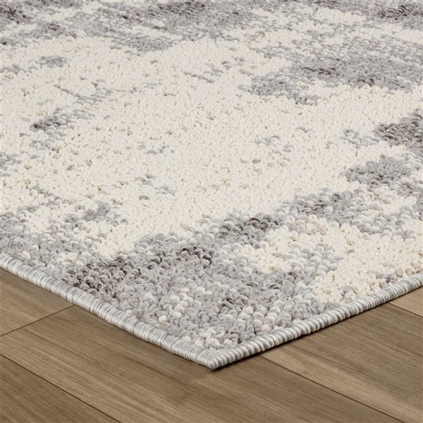 Tapis décoratif d'intérieur Jules de Rug Branch 5 x 7 pi moderne abstrait beige/gris