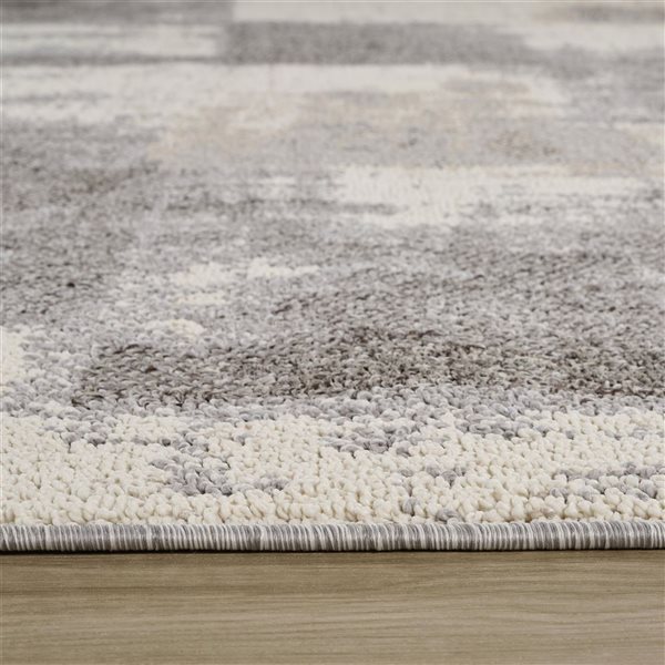 Tapis décoratif d'intérieur Jules de Rug Branch 5 x 7 pi moderne abstrait beige/gris