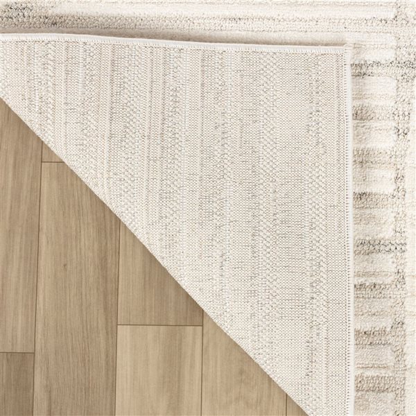 Rug Branch Astra 2 x 8-ft Cream/Beige Modern Abstract Geometric Design Indoor Runner Rug