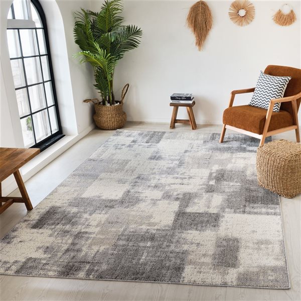 Rug Branch Jules 4 x 6-ft Grey/Beige Modern Abstract Indoor Area Rug