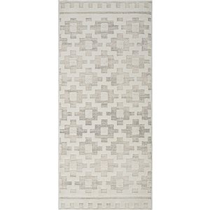 Tapis d'entrée d'intérieur Astra de Rug Branch 2 x 5 pi moderne abstrait style marocain crème/beige