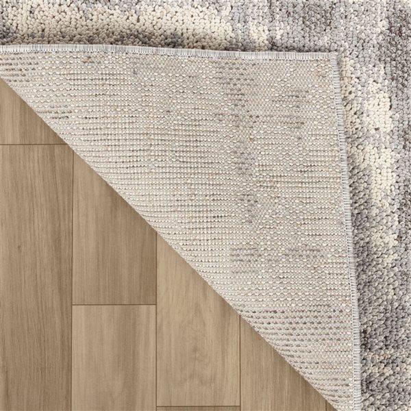 Tapis de passage décoratif Jules de Rug Branch 2 x 8 pi style moderne abstrait beige/gris