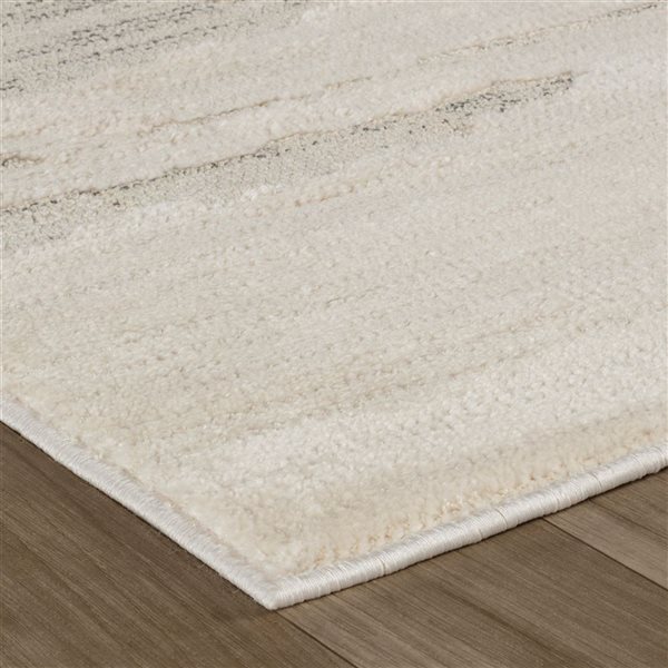 Tapis de passage décoratif Astra de Rug Branch 2 x 8 pi moderne abstrait style bohème crème/beige