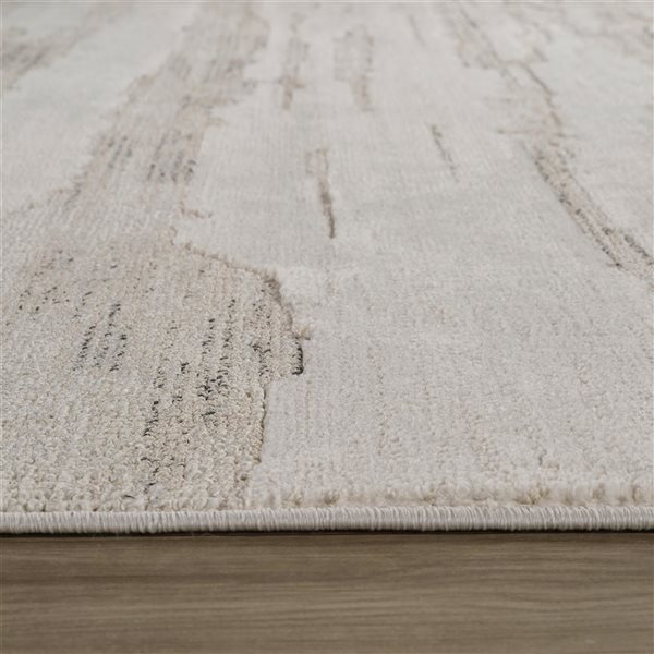 Tapis de passage décoratif Astra de Rug Branch 2 x 8 pi moderne abstrait style bohème crème/beige