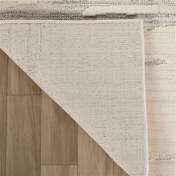 Tapis de passage décoratif Astra de Rug Branch 2 x 8 pi moderne abstrait style bohème crème/beige