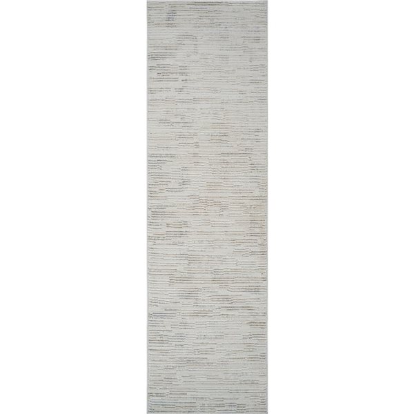 Tapis de passage décoratif Astra de Rug Branch 2 x 8 pi moderne abstrait style bohème crème/beige