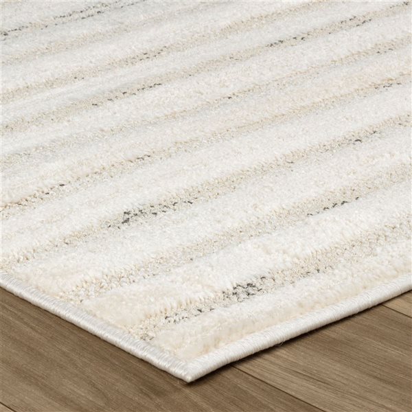 Rug Branch Astra 2 x 5-ft Cream/Beige Modern Abstract Geometric Design Indoor Door Mat