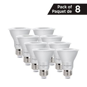 Luminus Bright White 50 W Eq. PAR20 Dimmable Flood Light LED Bulbs - 8/Pk