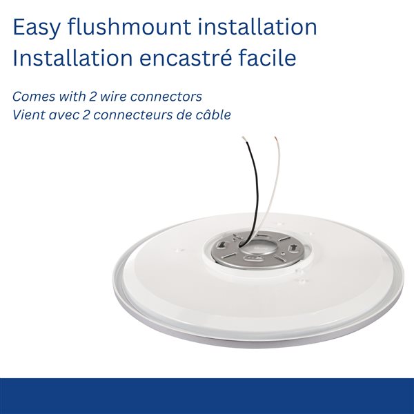 Luminus Stella 150-W 2000 lm 3CCT 14-in Silver Round Flush Mount Integrated LED Slim Ceiling Lights - 2/Pk