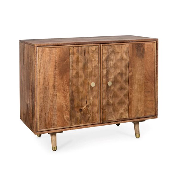 Gild Design House Hadley 37-in W 2-Door Brown Mango Wood Modern Accent Cabinet