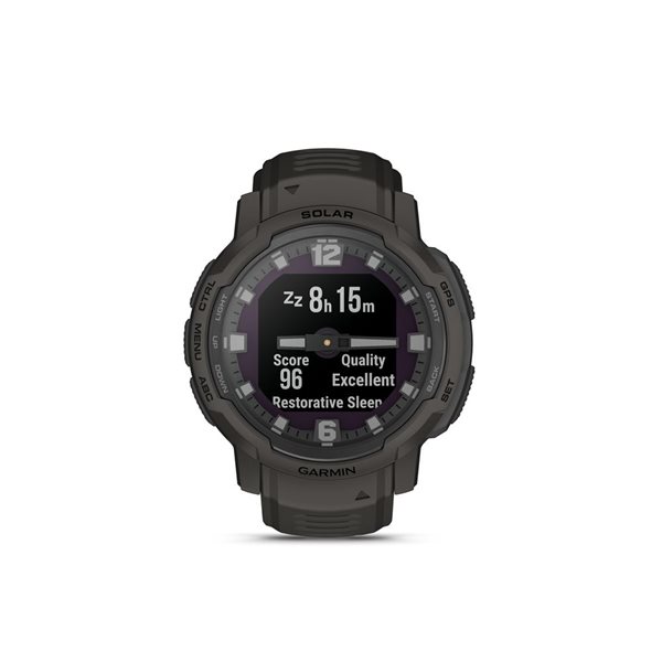 Garmin Instinct Crossover Solar Rugged Graphite Hybrid GPS Smartwatch and Fitness Tracker with Solar Charging