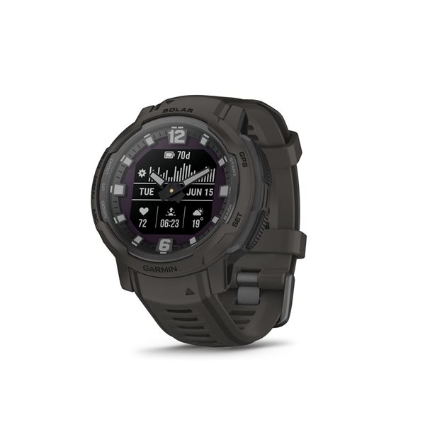 Garmin Instinct Crossover Solar Rugged Graphite Hybrid GPS Smartwatch and Fitness Tracker with Solar Charging