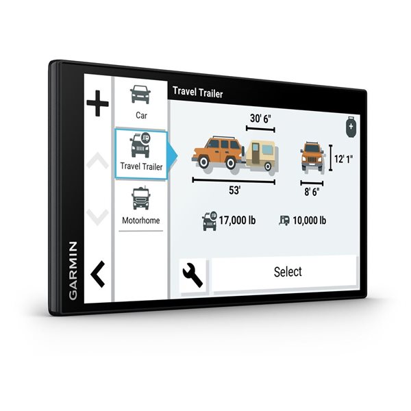 Garmin RV 795 Black GPS RV Navigator with 7-in Display & Traffic Alerts