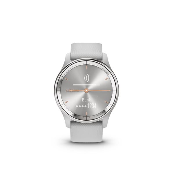 Garmin vivomove Trend Silver Stainless Steel Bezel with Mist Grey Case Hybrid Smartwatch CE010 02665 03 RONA