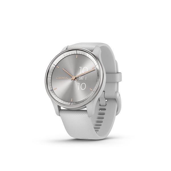 Garmin vívomove Trend Silver Stainless Steel Bezel with Mist Grey Case Hybrid Smartwatch