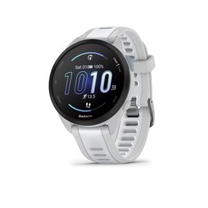 Montre intelligente Garmin Forerunner 165 gris et blanc GPS et traqueur d'activité physique cardiaque