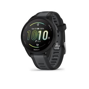 Garmin Forerunner 165 Black/Slate Grey Music GPS Running Smartwatch and Fitness Tracker with Heart Rate