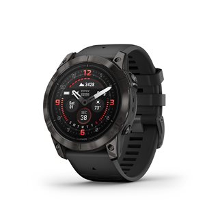 Montre intelligente Garmin epix Pro Gen 2 Sapphire Edition gris avec bracelet noir GPS et traqueur d'activité physique