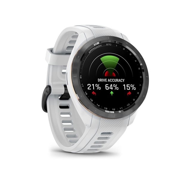 Garmin Approach S70 42-mm White 1.2-in AMOLED Display Premium GPS Golfing Smartwatch