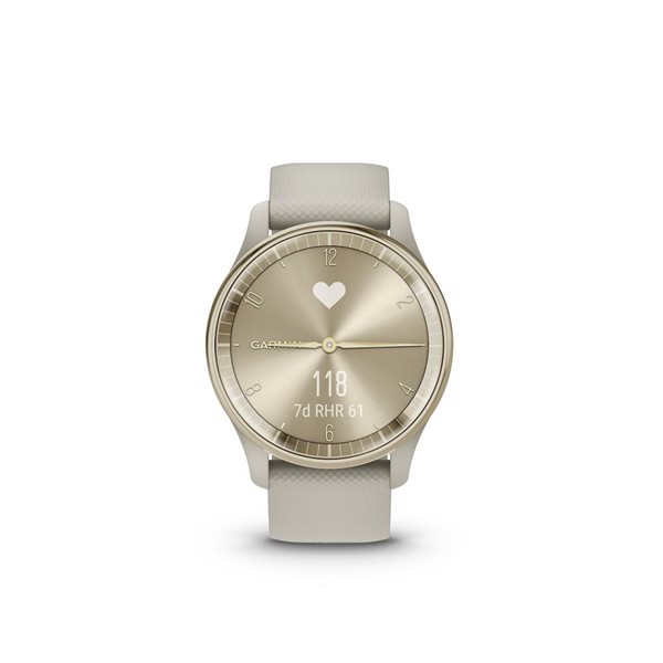 Garmin vivomove Trend Cream Gold Hybrid Smartwatch with PVD Coating CE010 02665 02 RONA