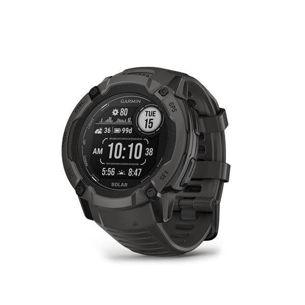 Garmin Instinct® 2X Solar Rugged Graphite GPS Smartwatch and Fitness Tracker with Solar Charging