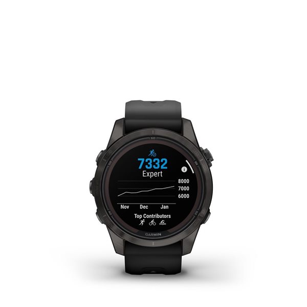 Garmin fēnix 7S Pro Sapphire Black Solar Charging DLC Titanium GPS Smartwatch and Fitness Tracker