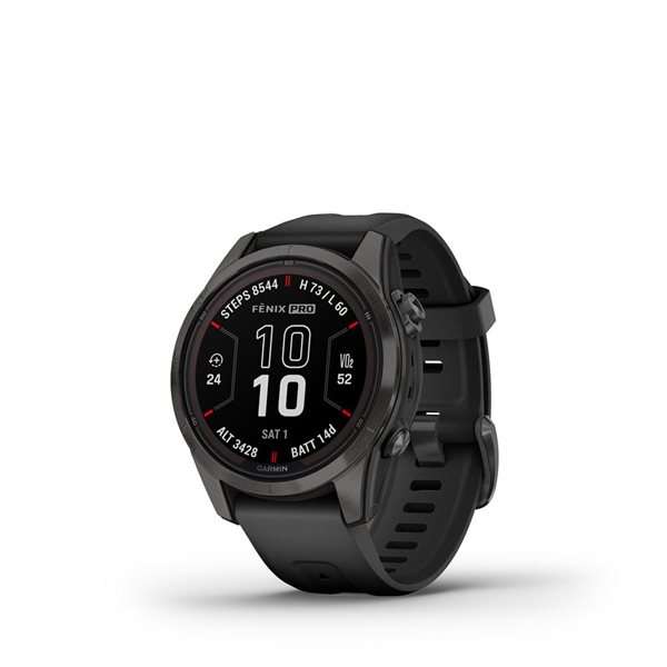 Garmin fēnix 7S Pro Sapphire Black Solar Charging DLC Titanium GPS Smartwatch and Fitness Tracker