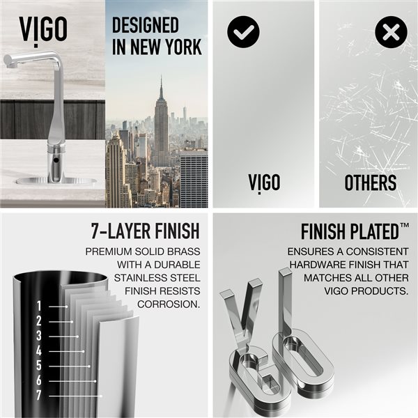 VIGO&nbsp;10-in Deck Plate - Chrome